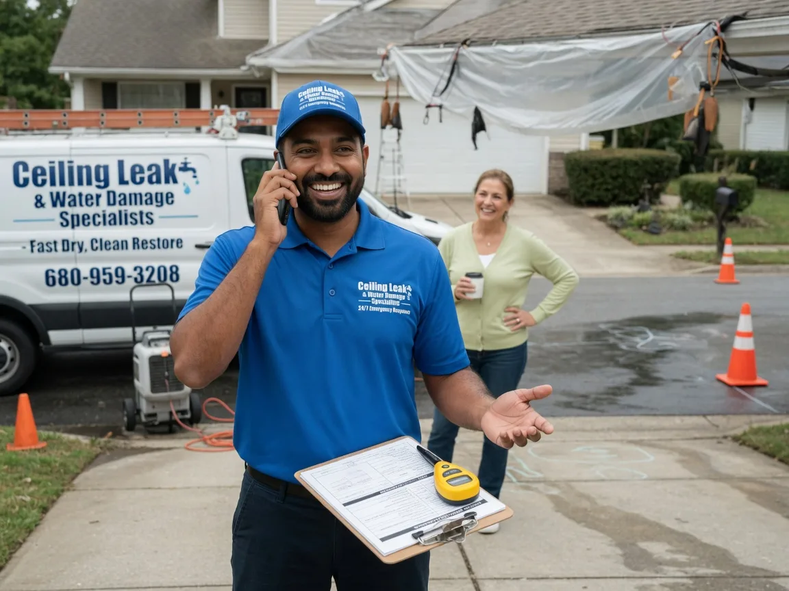 Ceiling Leak Cleanup Deer Creek, OK FAQs